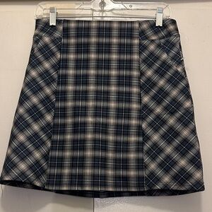 French Kyss Plaid Mini Skirt - Black and Gray
